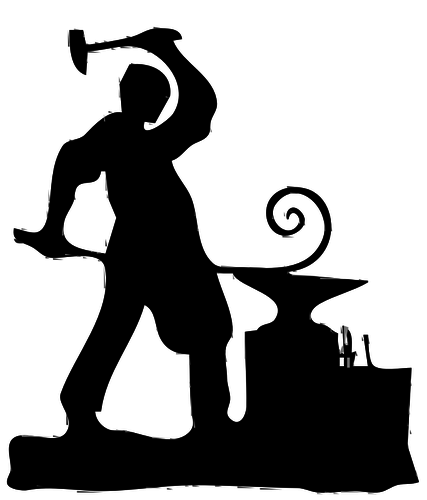 Blacksmith silhouette | Public domain vectors