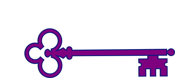 Purple Skeleton Key Clip Art - vector clip art online ...