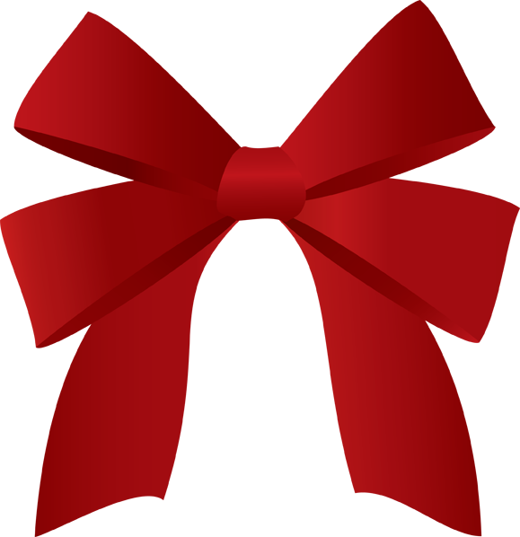 Christmas red ribbon clip art