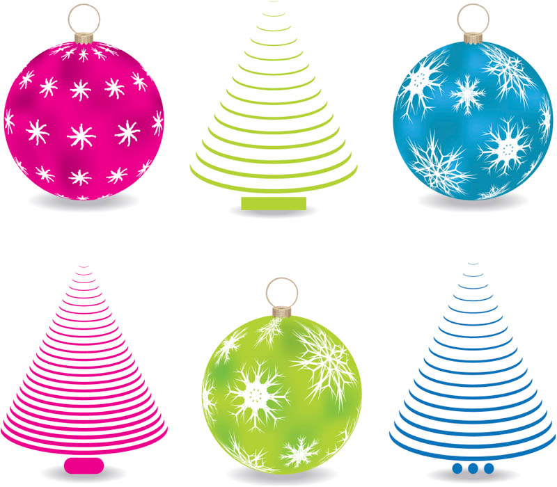 Abstract christmas ornament clipart