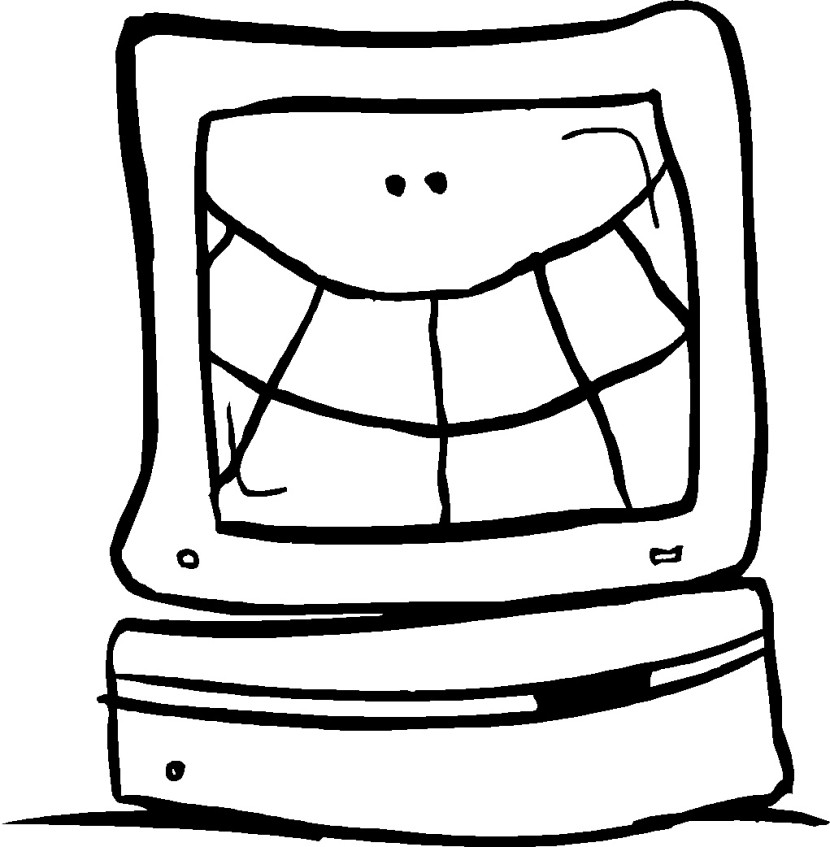 Best Computer Clipart Black and White #28533 - Clipartion.com