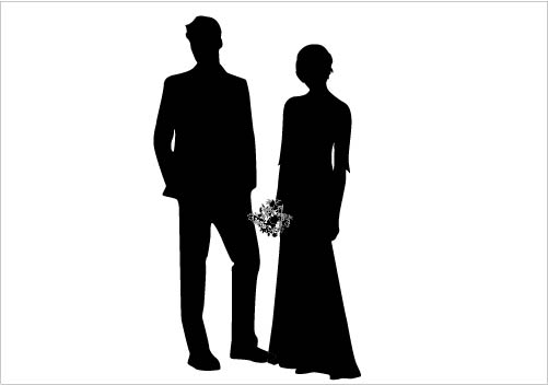 Bride and groom clip art clipart image - Clipartix