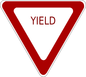 Yield Sign clip art Free Vector