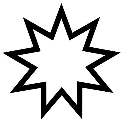 Best Photos of 9 Point Star Template - Baha'i 9 Pointed Star, Nine ...