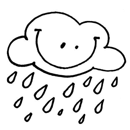 Coloring, Rain clouds and Coloring pages