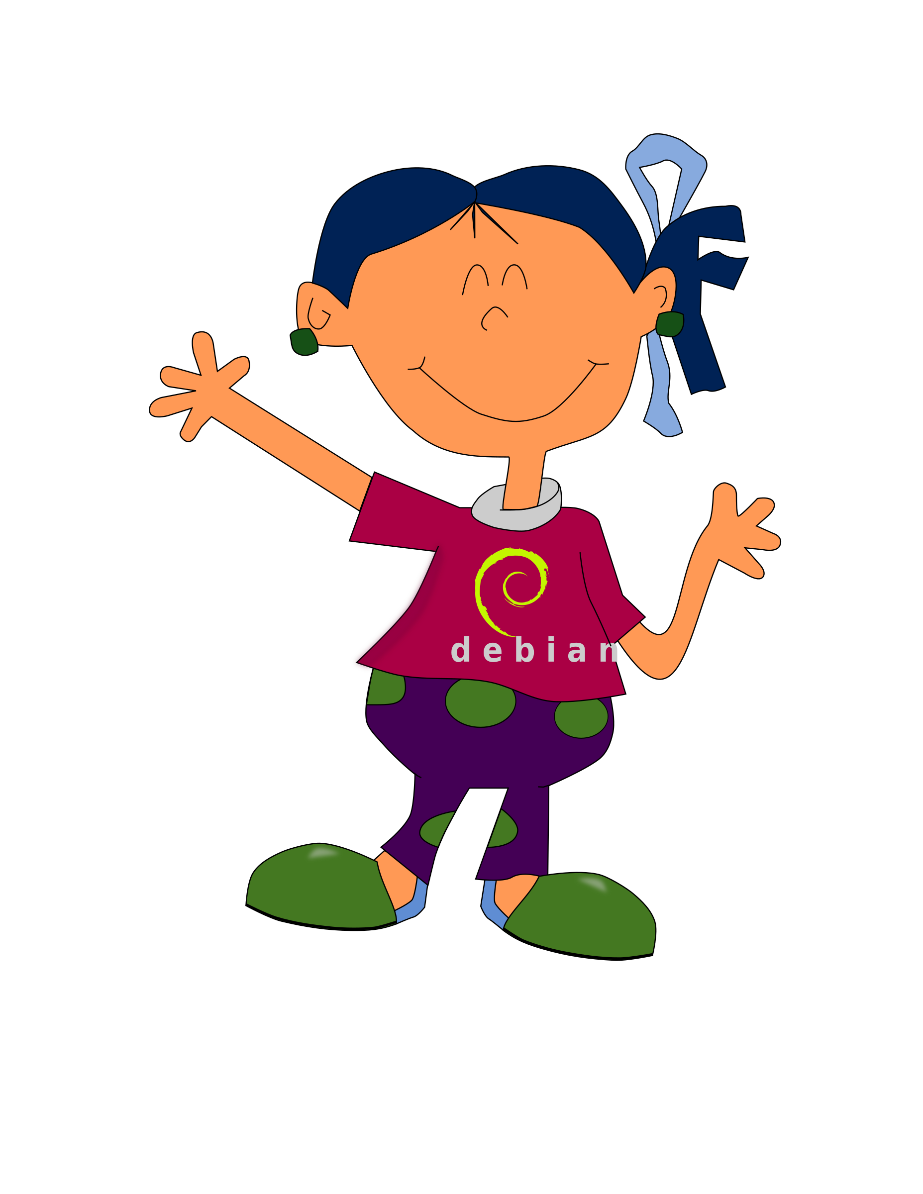 Clipart - cartoon girl