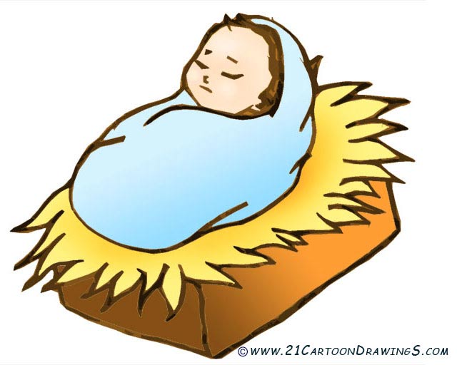 Cartoon baby jesus clipart