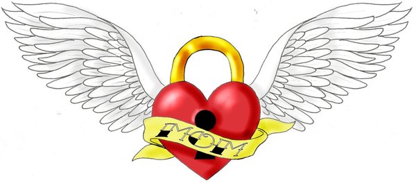 Winged Heart Lock Tattoo Design | Tattooshunt.com