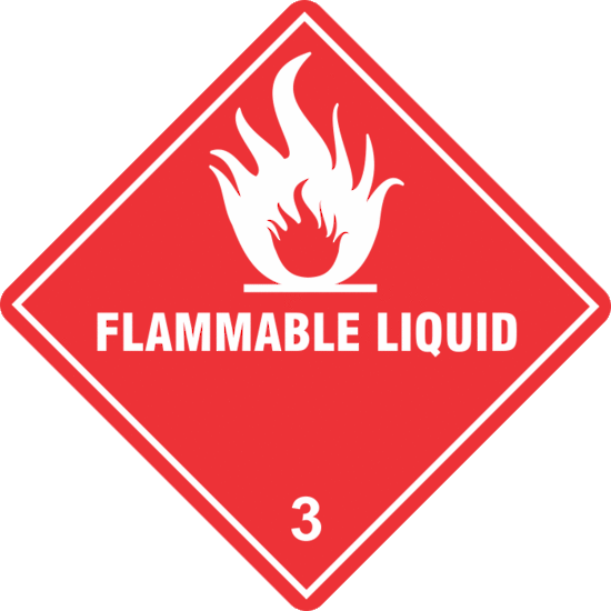 Class 3. Flammable Liquids - Hazardous Labels - Sticky Business