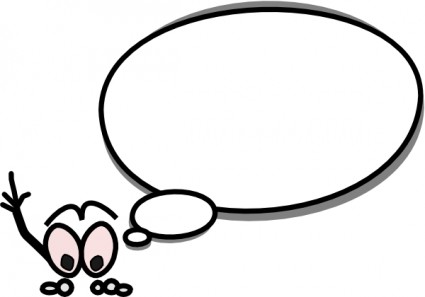 Person with speech bubble clipart