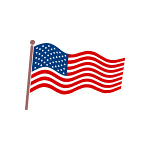 United states flag clipart free