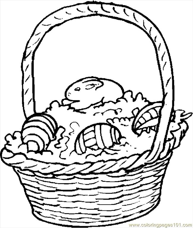 Easter Basket 14 Coloring Page - Free Holidays Coloring Pages ...