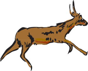 Running Antelope Clip Art - vector clip art online ...