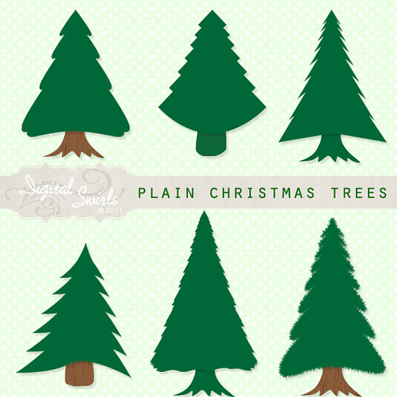 christmas tree plain clip art