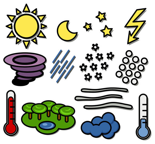 Weather Chart Symbols | 123Freevectors
