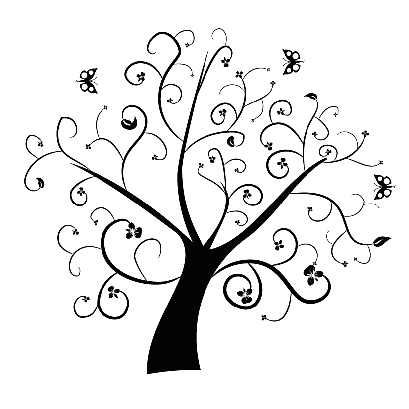 Swirly Tree Clip Art