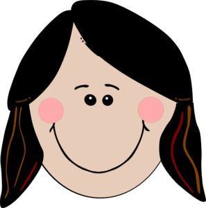 Smiling Girl Clip Art - vector clip art online ...