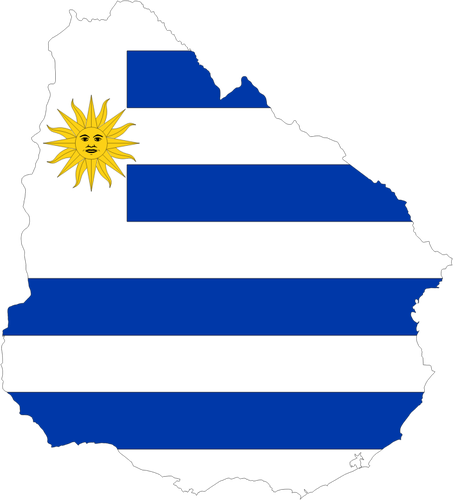 Outline map of Uruguay | Public domain vectors