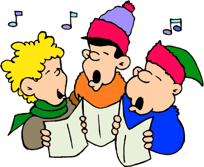Free christmas clipart of children singing