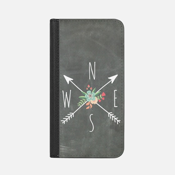 North South East West Compass Chalkboard iPhone 7 Plus Case by ...