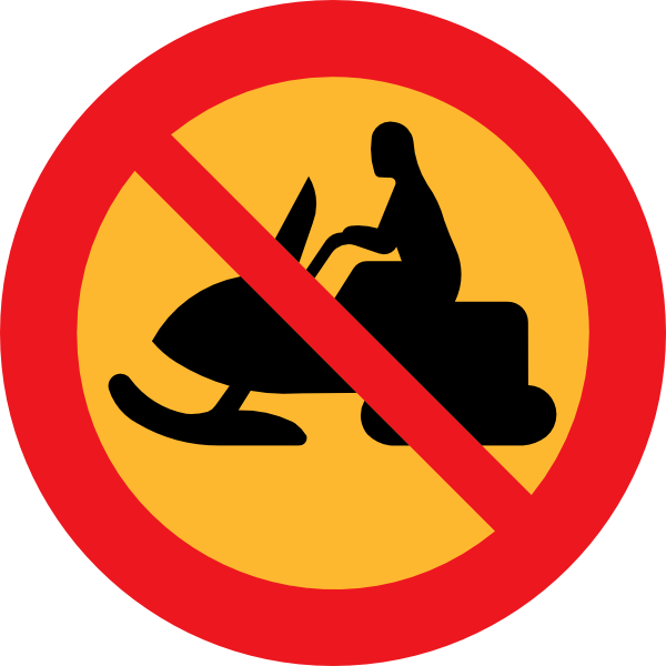 No Snowmobiles Sign Clip Art - vector clip art online ...