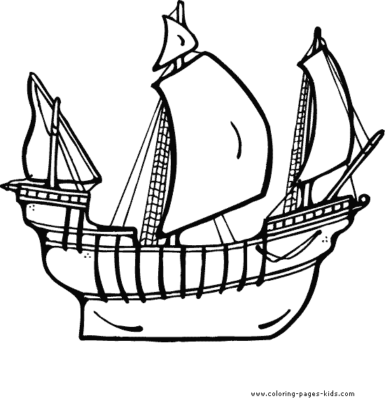 Boat coloring page - Coloring pages for kids - Transportation ...
