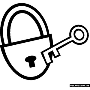 The Lock And Key Coloring Page | Free The Lock And Key Onlin ...