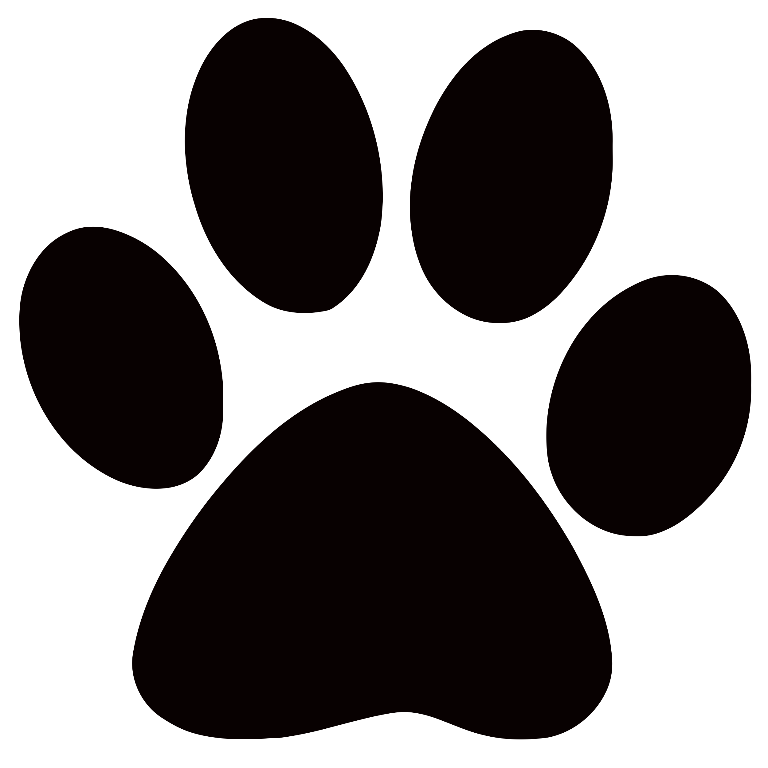 Tiger paw print outline clip art at vector clip art - dbclipart.com