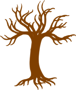 Bare Tree With Roots clip art - vector clip art online, royalty ...