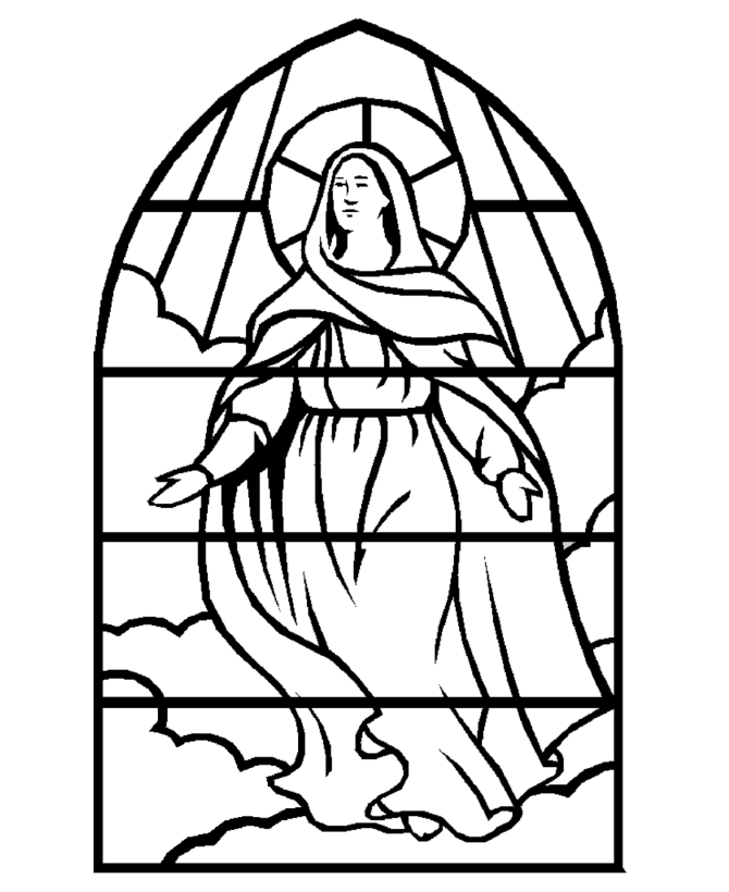 Free Coloring Page Of Mary, The Mother Of God - AZ Coloring Pages