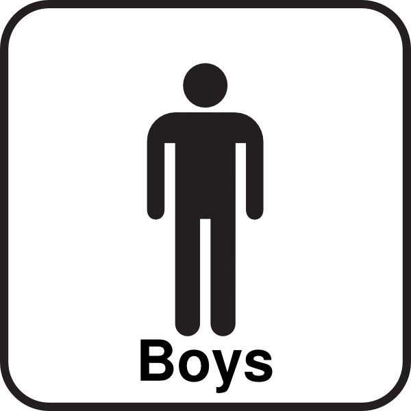 Boy toilet sign clipart