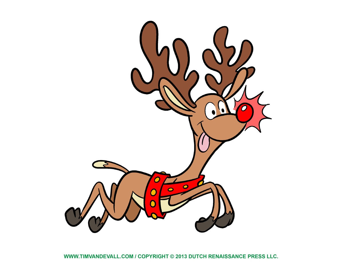 Free reindeer clipart, template, & coloring pages for kids