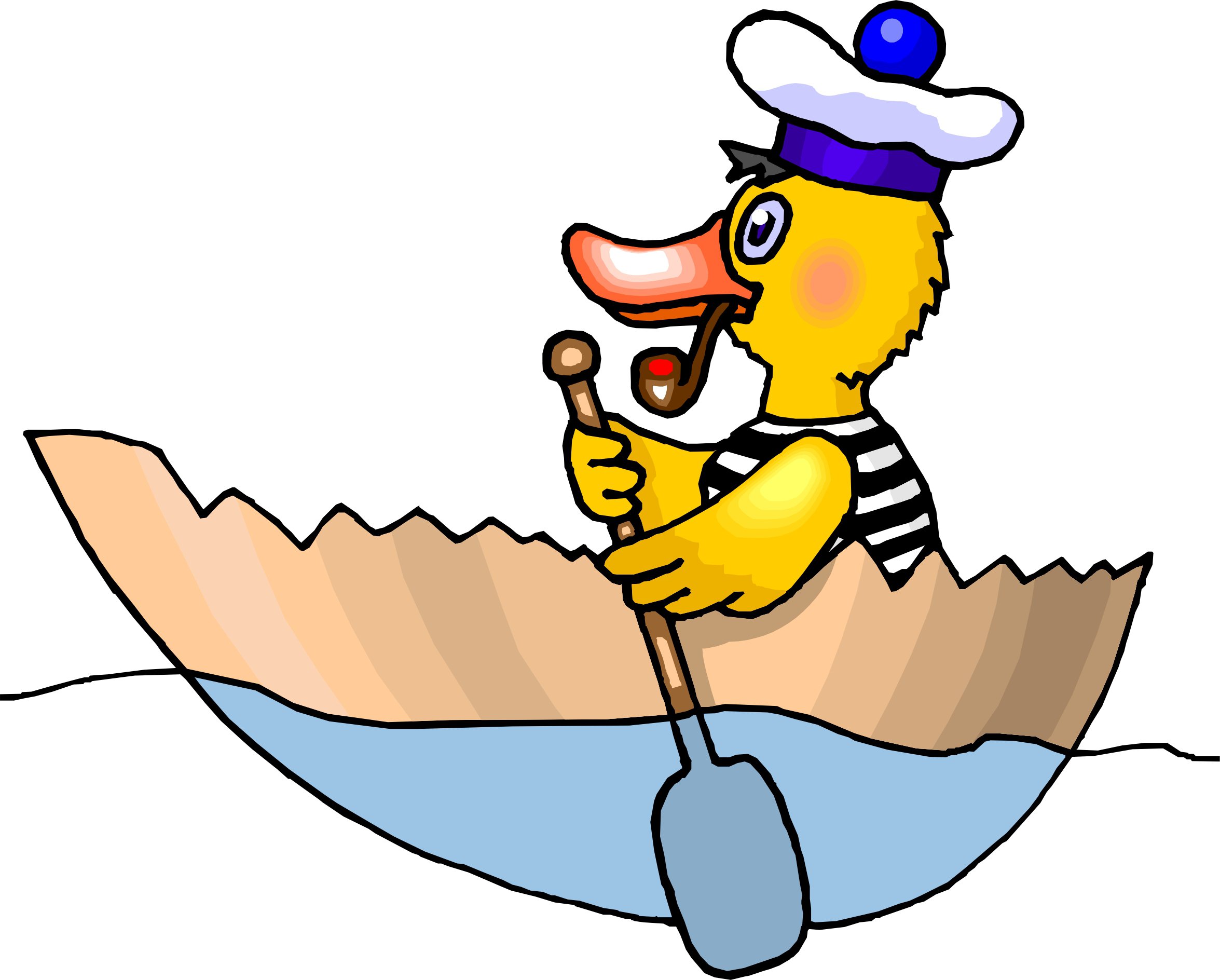 Animated row boat clipart