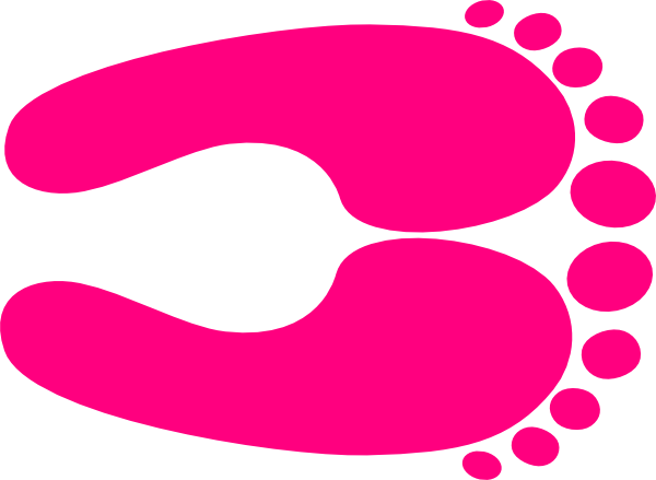 Pink Happy Feet Clip Art - vector clip art online ...