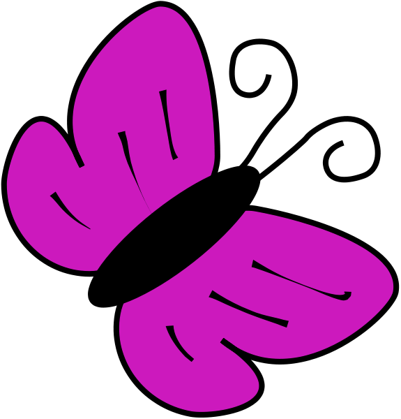 Butterfly purple clipart