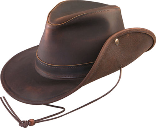 Henschel Australian Snapside Oiled Leather Walker Cowboy Hat 0334 ...