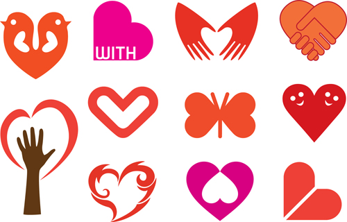 Different Heart icons design vector set 03 - Other Icons, Vector ...