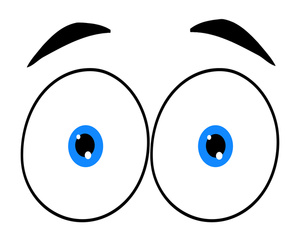 Looking in the eyes clipart