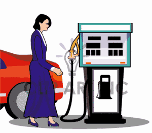Gasoline in car clipart