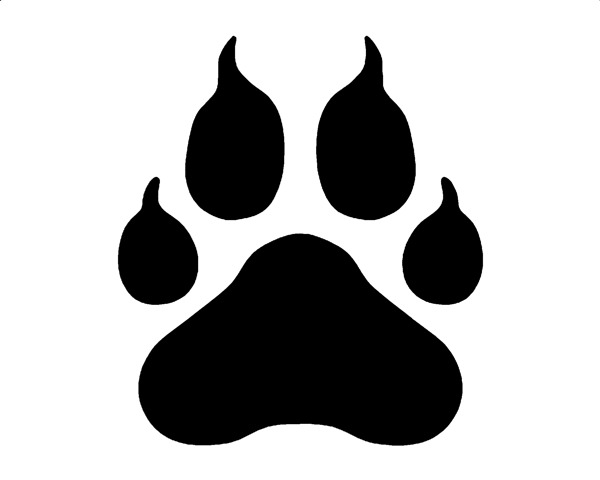 Gopher paw print clipart