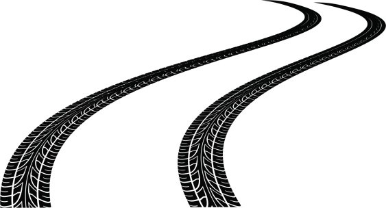 Tire tracks clipart