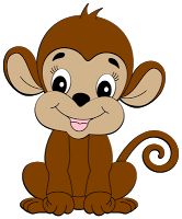 Baby monkey clip art