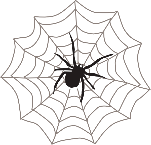 Creepy Spiders Webs Clipart