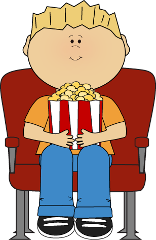 Watching movies clipart
