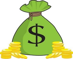 Stacks of money clipart