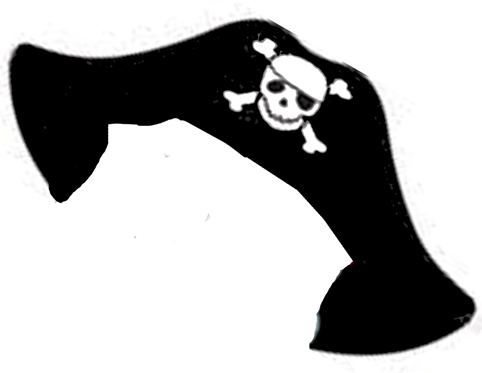 Pirate hat outline clipart