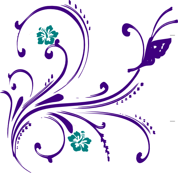 Clipart Flowers And Butterflies Border - Free ...