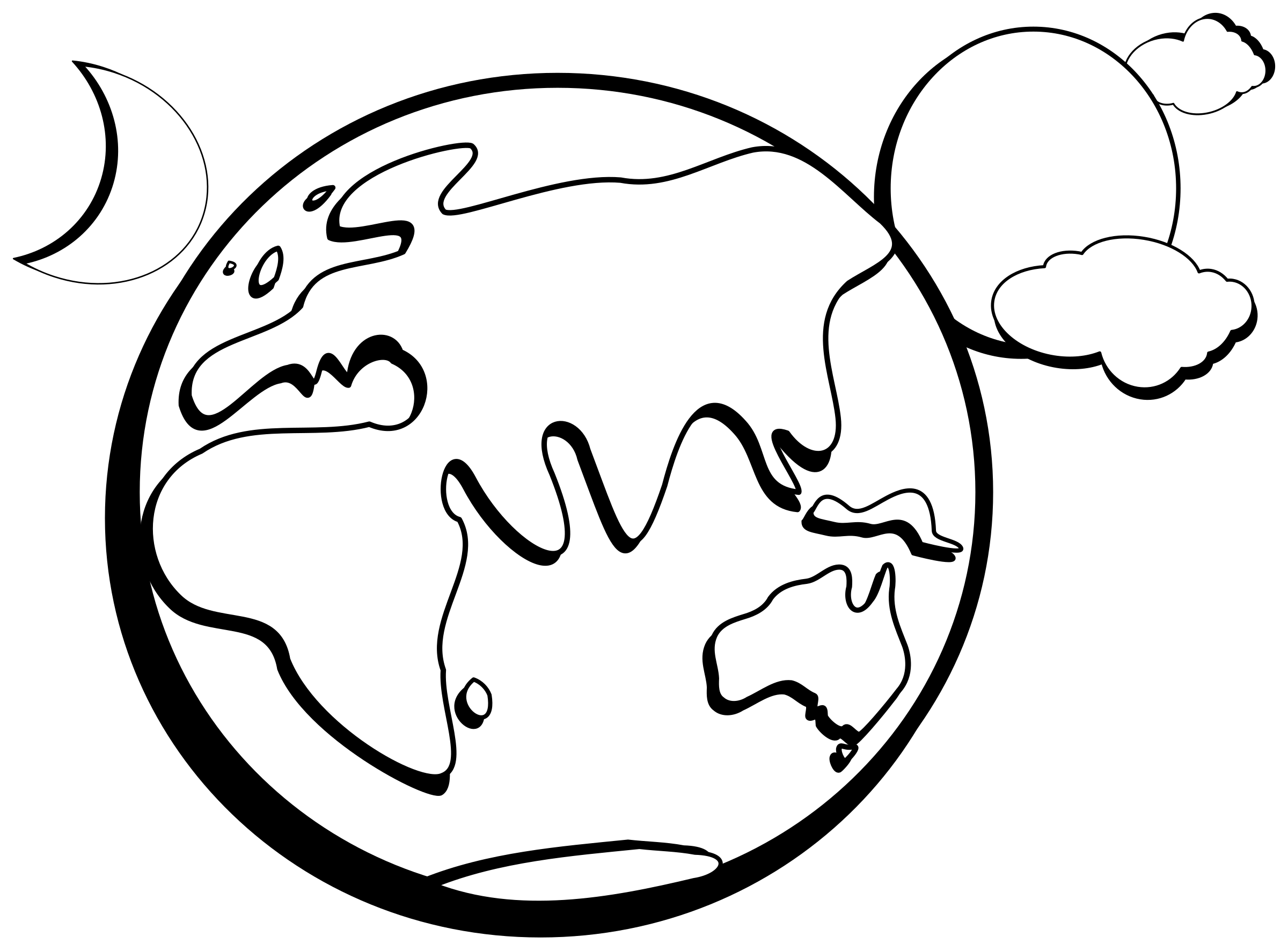 Earth Outline - ClipArt Best