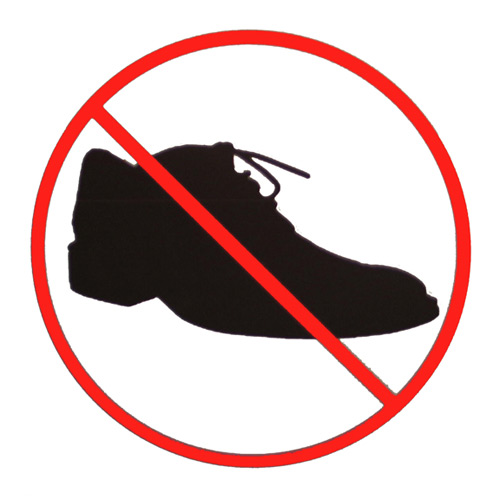 No shoes clipart