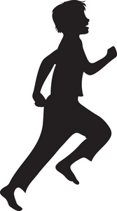 Clip Art Boy Running Sillouette Clipart